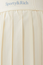Serif Logo Pleated Skirt